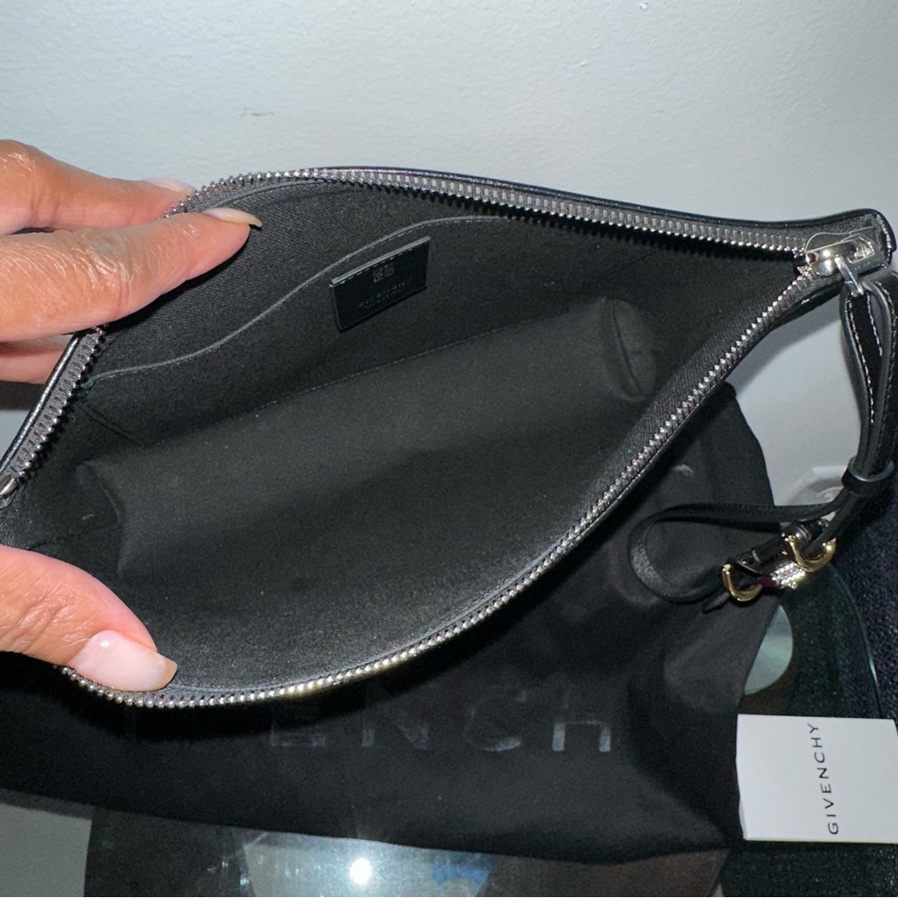 New GIVENCHY Voyou Leather Pouch - Black - Picture 11 of 11